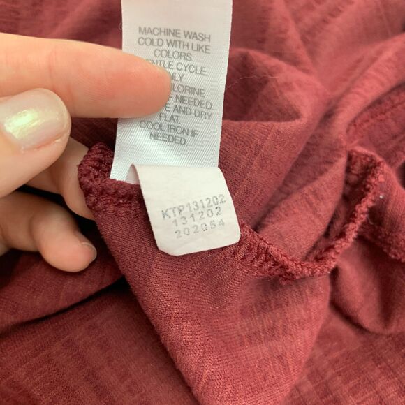 J.Jill Wearever Textured Tunic Womens LP Large Petite Dark Red Double Slit - Picture 14 of 16